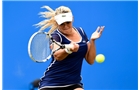 BIRMINGHAM, ENGLAND - JUNE 10:  Aleksandra Wozniak of Canada in action during her first round match against Heather Watson of Great Britain on day two of the Aegon Classic at Edgbaston Priory Club on June 10, 2014 in Birmingham, England.  (Photo by Tom Dulat/Getty Images)